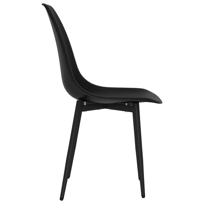 Set de 6 chaises de salle à manger design classique en pp noir DEC025699