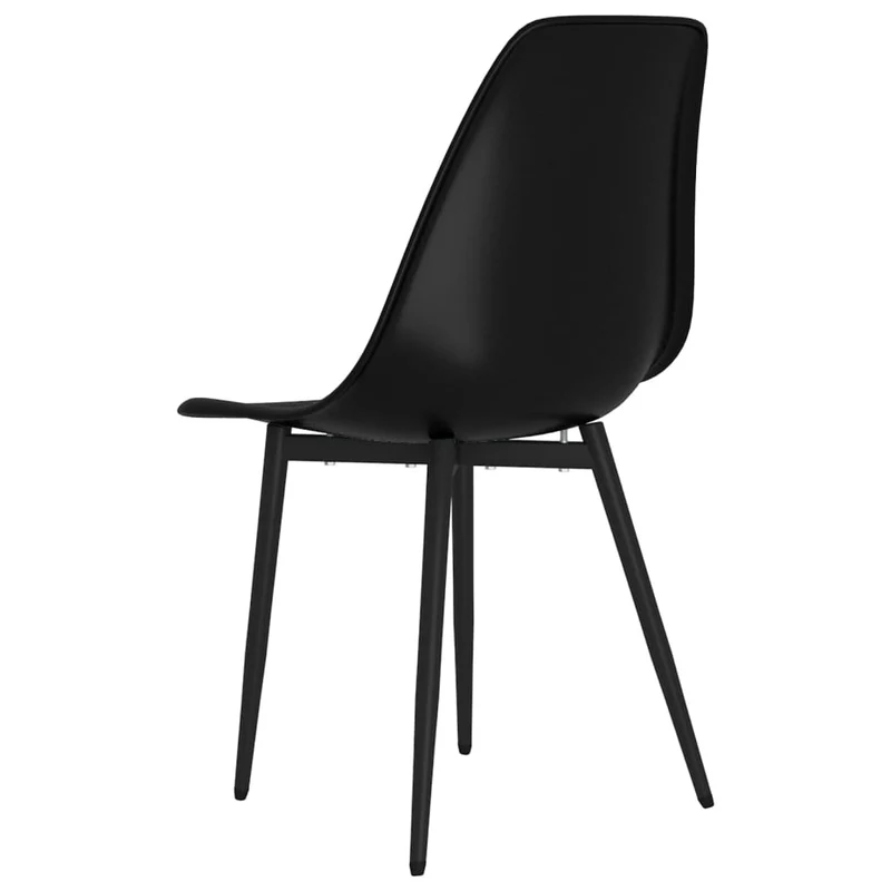 Set de 6 chaises de salle à manger design classique en pp noir DEC025699