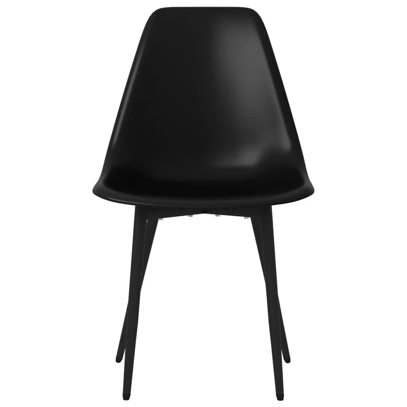 Set de 2 chaises de salle à manger dsign classique en pp noir DEC025550