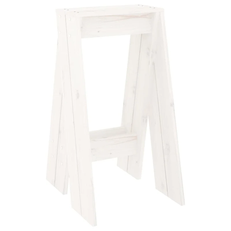 Tabouret assise de cuisine design simple 40 x 40 x 75 cm en bois de pin blanc DEC026405
