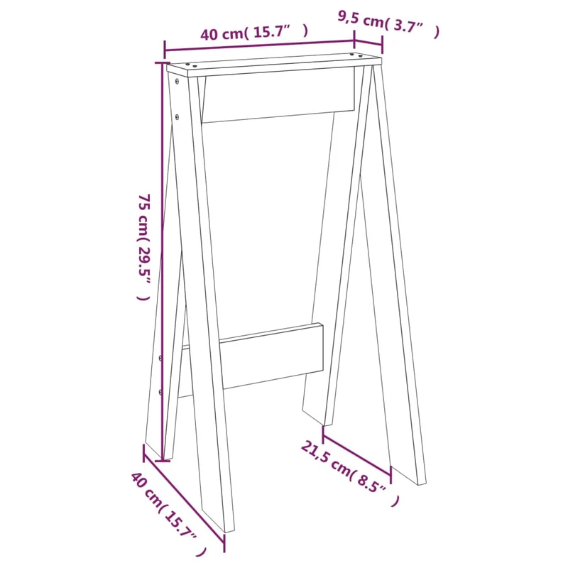 Tabouret assise de cuisine design simple 40 x 40 x 75 cm en bois de pin blanc DEC026405