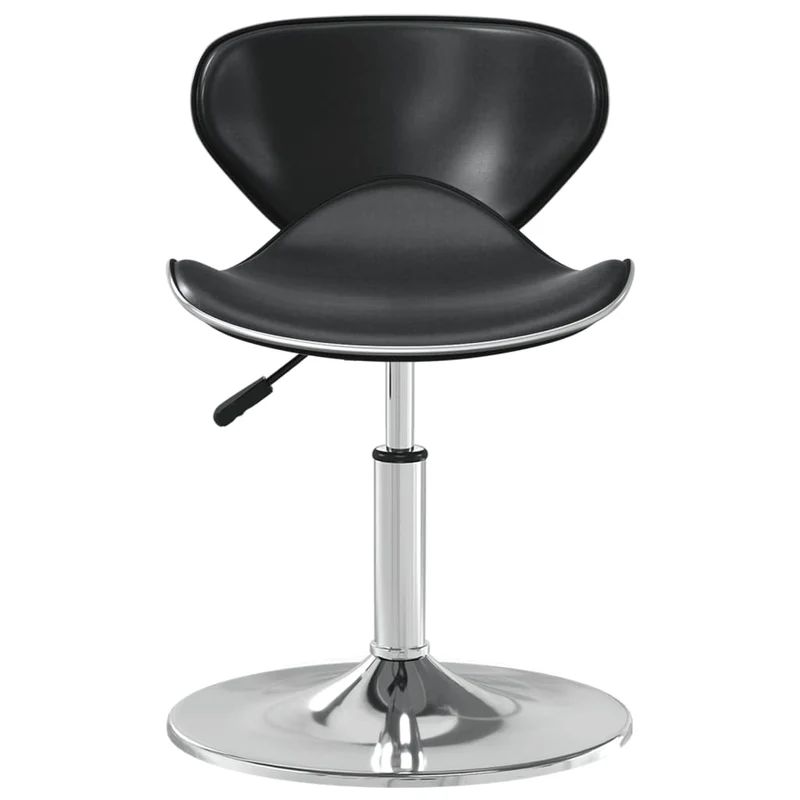 Tabouret de bar x1 chaise haute hauteur réglable en PVC noir DEC029522
