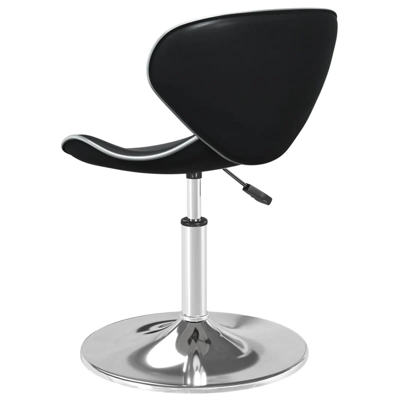 Tabouret de bar x1 chaise haute hauteur réglable en PVC noir DEC029522
