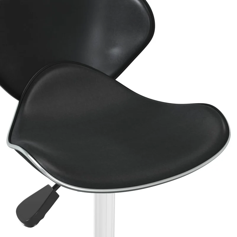 Tabouret de bar x1 chaise haute hauteur réglable en PVC noir DEC029522
