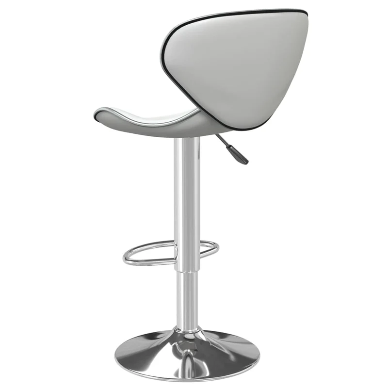 Tabouret de bar x1 chaise haute avec repose-pieds en PVC blanc DEC029444