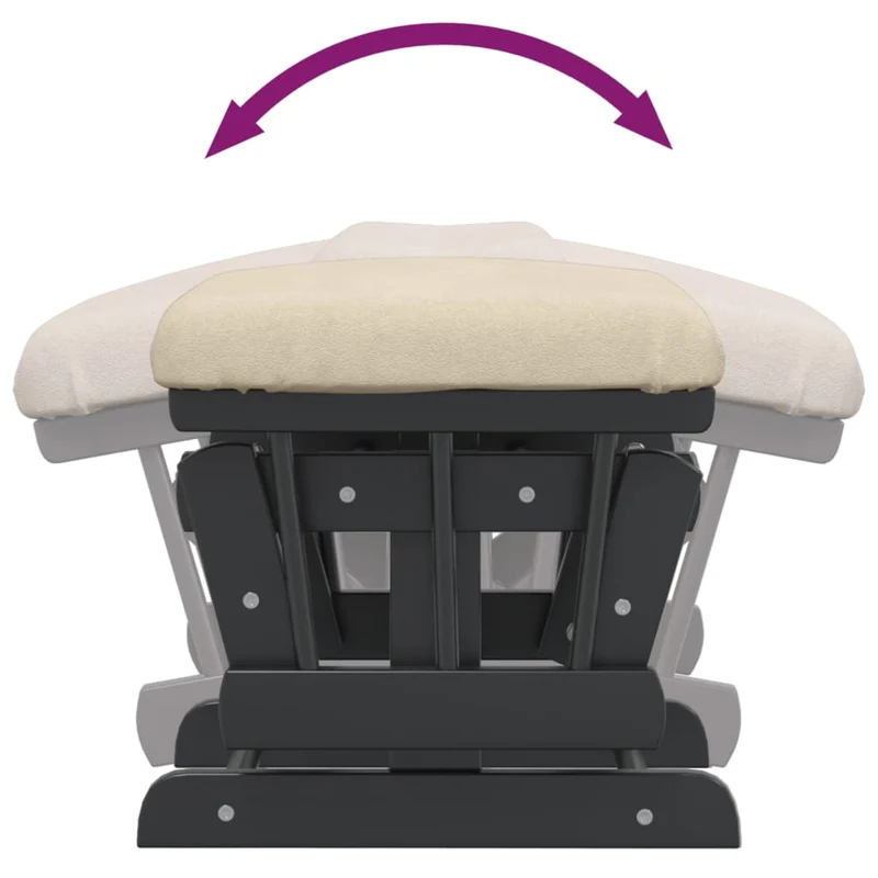 Fauteuil de relaxation chaise berçante d'allaitement avec repose-pieds en tissu crème DEC028733