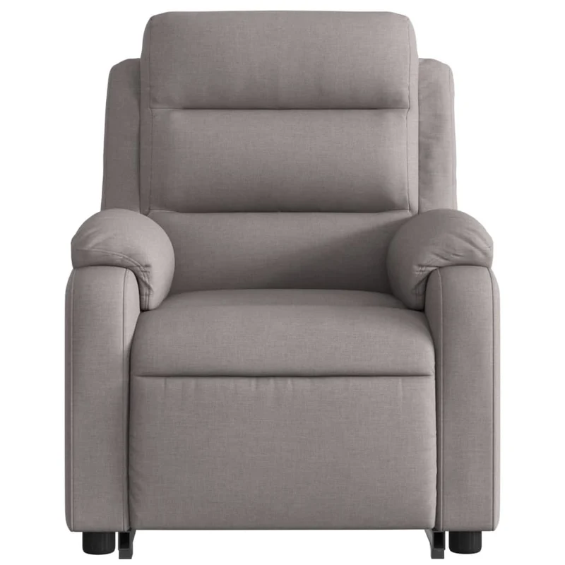 Fauteuil de relaxation fonction massage et inclinable en tissu taupe DEC027868