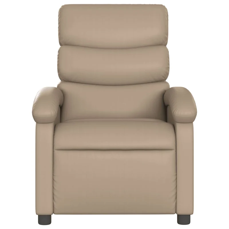 Fauteuil de relaxation TV fonction massage inclinable électrique en PVC cappuccino DEC027133
