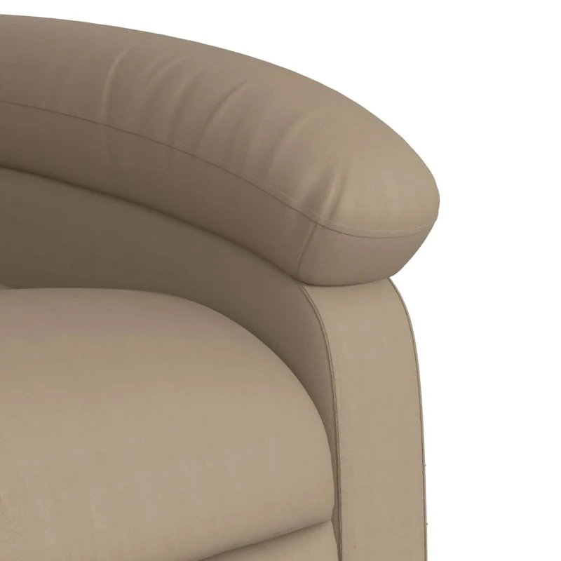 Fauteuil de relaxation TV fonction massage inclinable en PVC cappuccino DEC026876