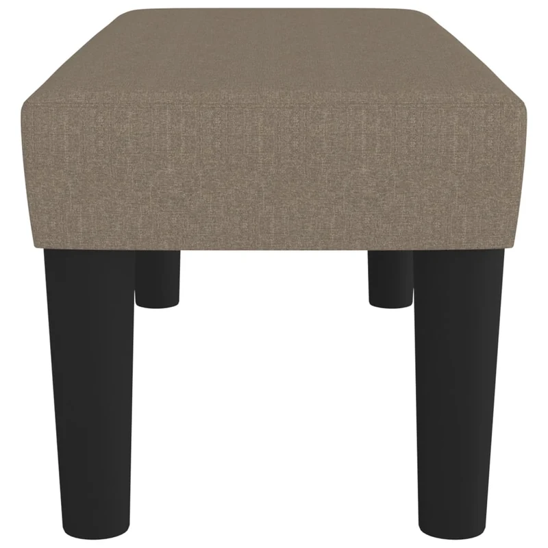 Banc bout de lit 70 x 30 x 30 cm en tissu taupe DEC024686