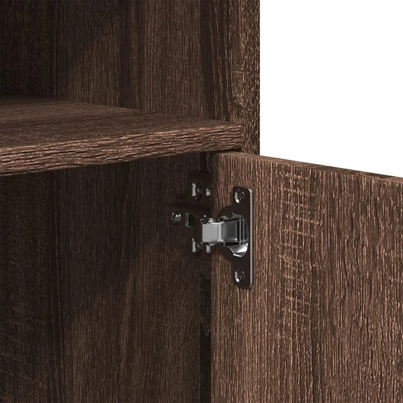 Meuble de bureau sur roulettes meuble d'appoint 60 x 48 x 81 cm bois d'ingénierie marron DEC024493