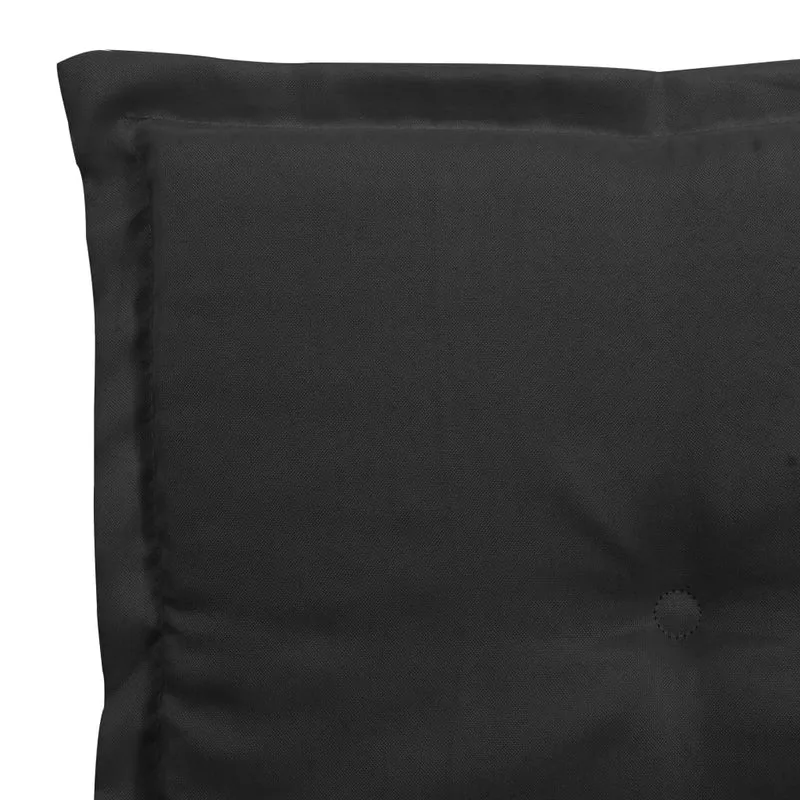 lot de 2 coussins de chaise de jardin 100% polyester noir 50x50x3 cm DEC021731