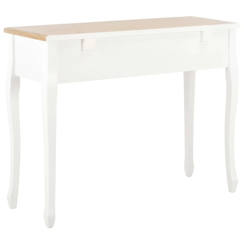 Table de console et coiffeuse avec 3 tiroirs MDF + bois de pin blanc DEC032565