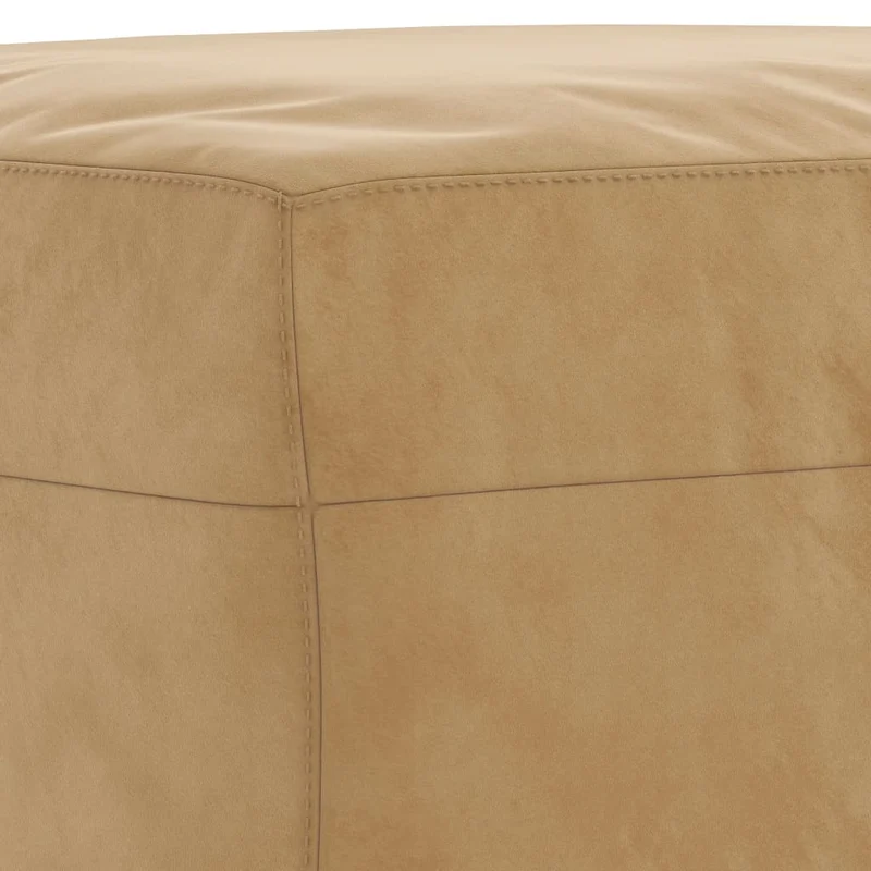 Repose-pieds tabouret bout de lit 70 x 55 x 41 cm en velours brun DEC030445