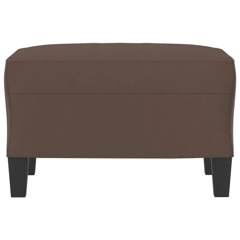 Repose-pieds tabouret bout de lit 60 x 50 x 41 cm PVC brun DEC030413