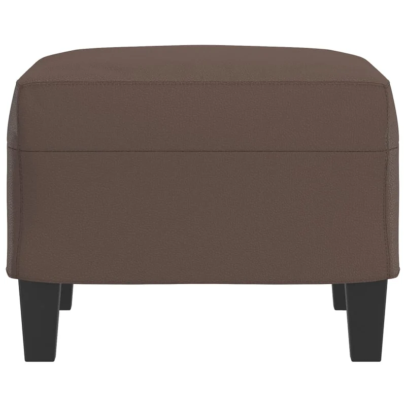 Repose-pieds tabouret bout de lit 60 x 50 x 41 cm PVC brun DEC030413