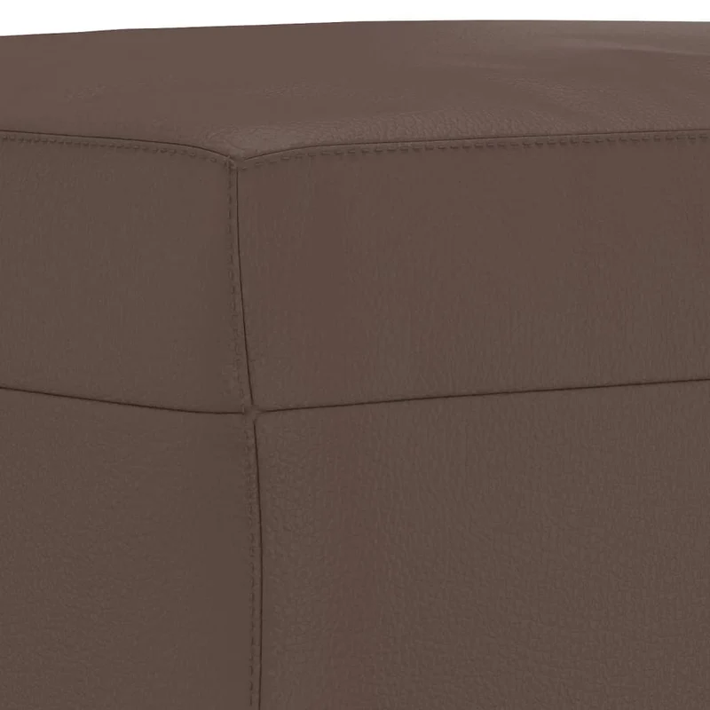 Repose-pieds tabouret bout de lit 60 x 50 x 41 cm PVC brun DEC030413