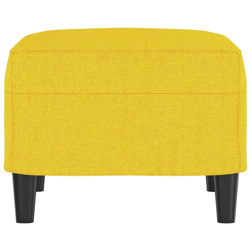 Repose-pieds tabouret bout de lit 60 x 50 x 41 cm tissu jaune DEC030365