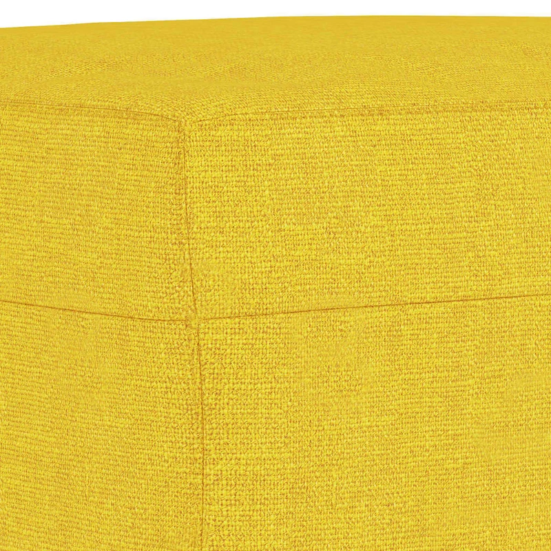 Repose-pieds tabouret bout de lit 60 x 50 x 41 cm tissu jaune DEC030365