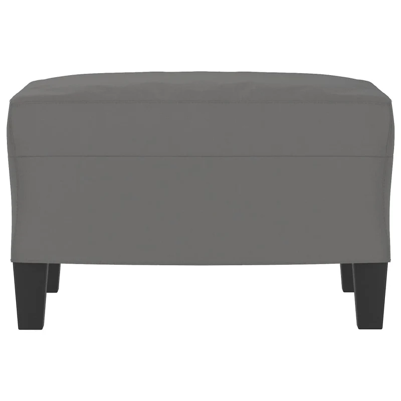 Repose-pieds tabouret bout de lit 60 x 50 x 41 cm tissu microfibre gris DEC030305
