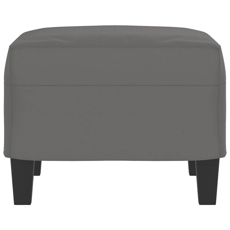 Repose-pieds tabouret bout de lit 60 x 50 x 41 cm tissu microfibre gris DEC030305