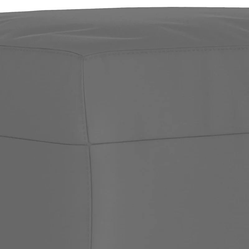 Repose-pieds tabouret bout de lit 60 x 50 x 41 cm tissu microfibre gris DEC030305