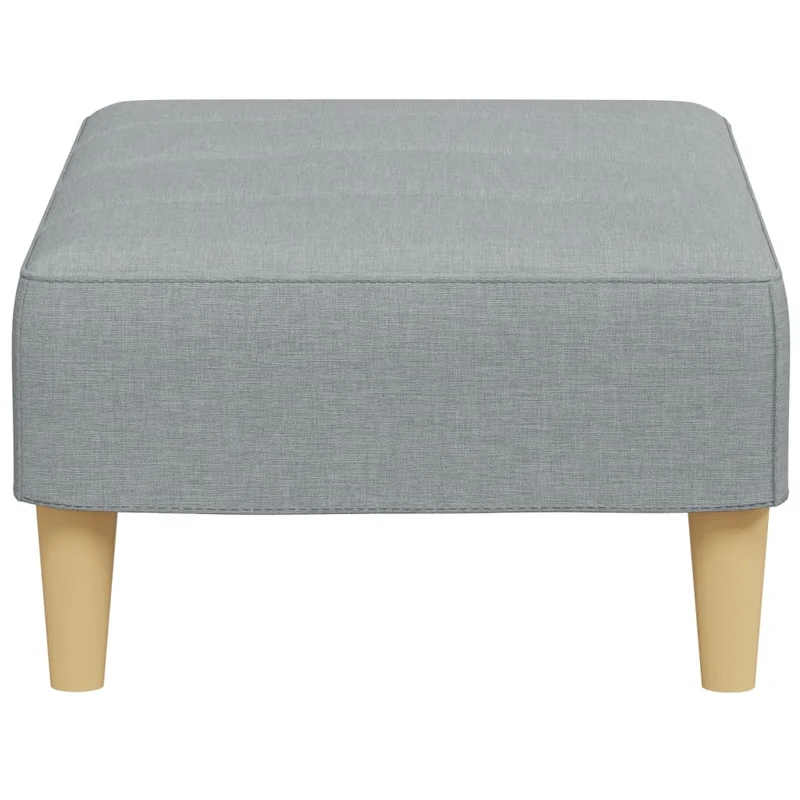 Repose-pieds tabouret bout de lit 77 x 55 x 31 cm tissu gris DEC030261
