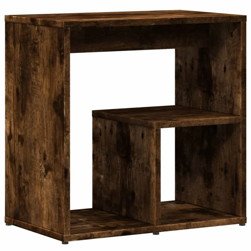 Lot de 2 tables d'appoint support plantes 50 x 30 x 50 cm bois d'ingénierie marron DEC032619