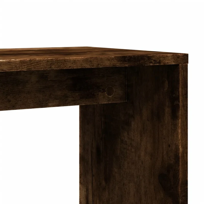 Lot de 2 tables d'appoint support plantes 50 x 30 x 50 cm bois d'ingénierie marron DEC032619