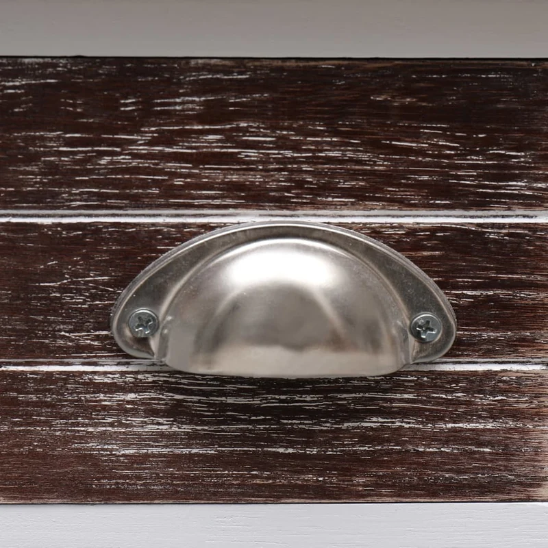 Table d'appoint chevet avec tiroir 40 x 40 x 40 cm bois de paulownia marron DEC032464
