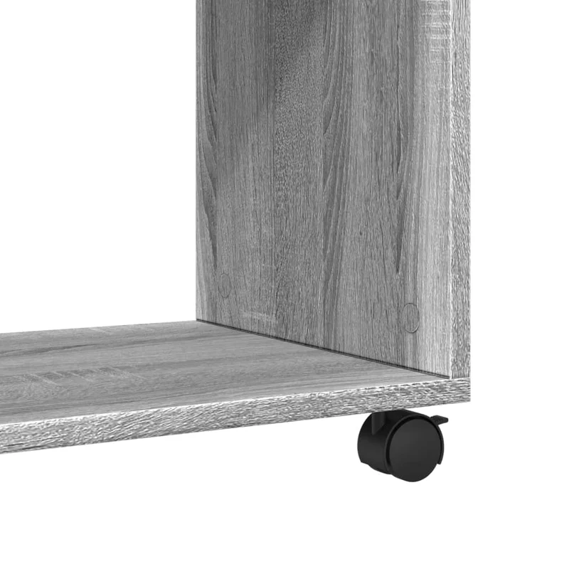 Meuble d'appoint console sur roulettes 70 x 35 x 60 cm en bois d'ingénierie gris DEC032337