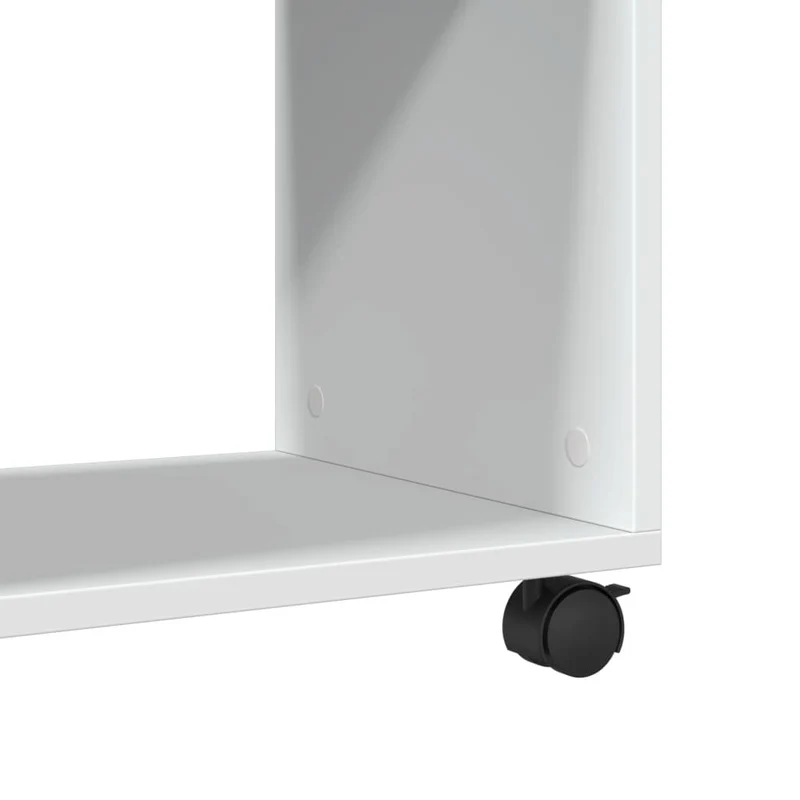 Meuble d'appoint console sur roulettes 70 x 35 x 60 cm bois d'ingénierie blanc DEC032325