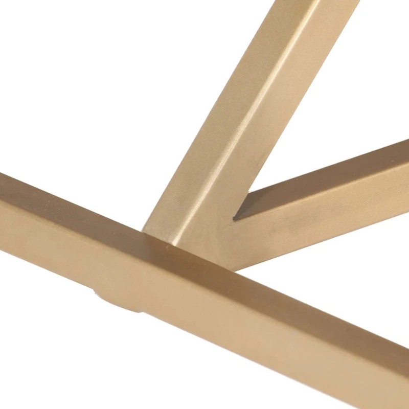 Table d'appoint meuble de salon 60 x 60 x 40 cm bois massif marron et acier DEC032319