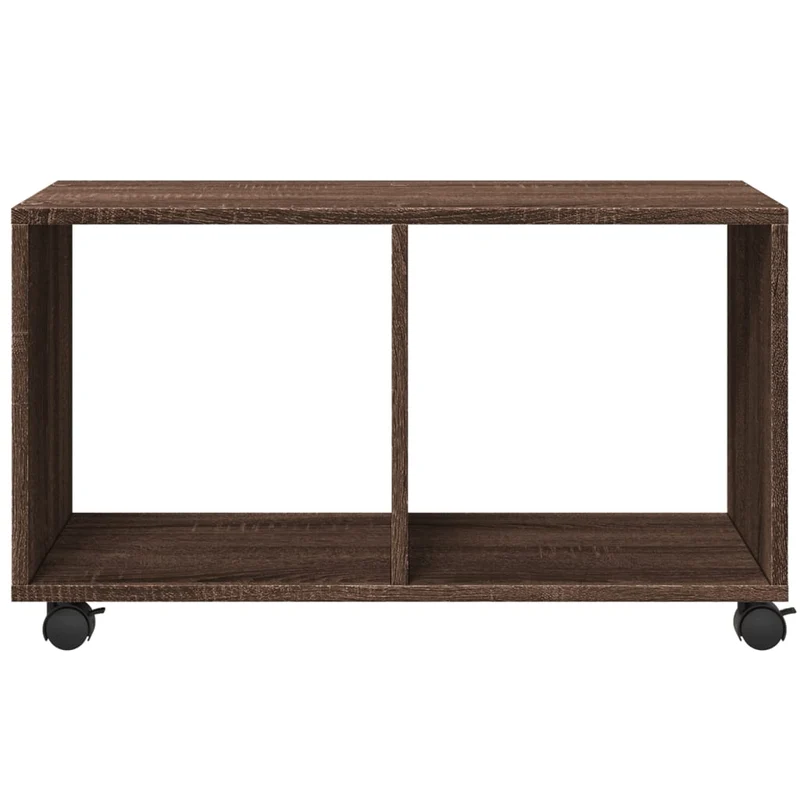Meuble d'appoint sur roulettes 72 x 33 x 42,5 cm bois d'ingénierie marron DEC031379