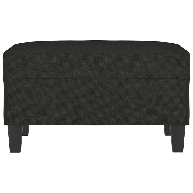 Repose-pieds tabouret 70 x 55 x 41 cm tissu noir DEC030509