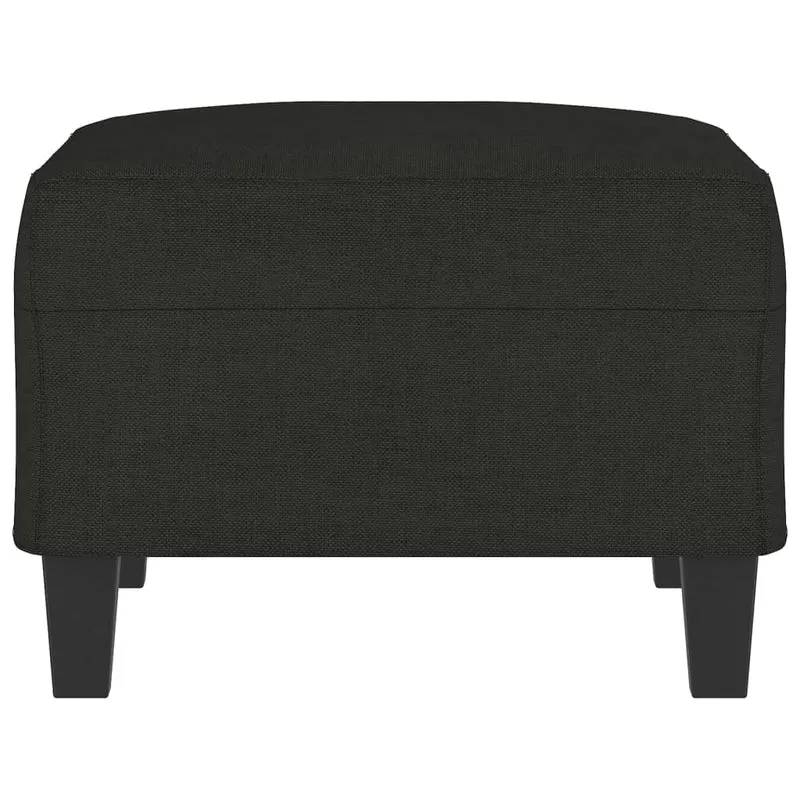 Repose-pieds tabouret 70 x 55 x 41 cm tissu noir DEC030509