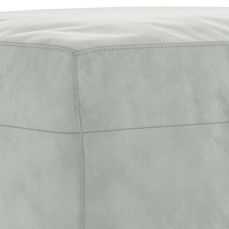 Repose-pieds tabouret 70 x 55 x 41 cm en velours gris DEC030259