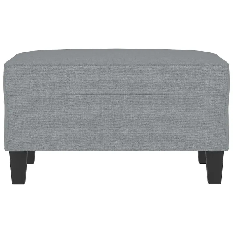 Repose-pieds tabouret 70 x 55 x 41 cm en tissu gris DEC030253