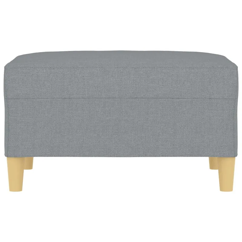 Repose-pieds tabouret bout de lit 70 x 55 x 41 cm tissu gris DEC030251