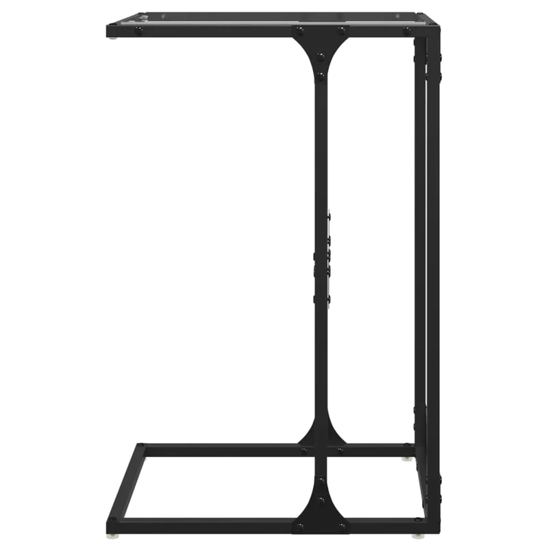 Table d'appoint bout de canapé 40 x 30 x 61,5 cm acier et verre transparent DEC032343