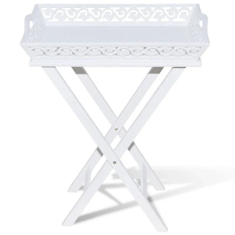 Table d'appoint pliable avec plateau en MDF + bois de pin blanc DEC032322