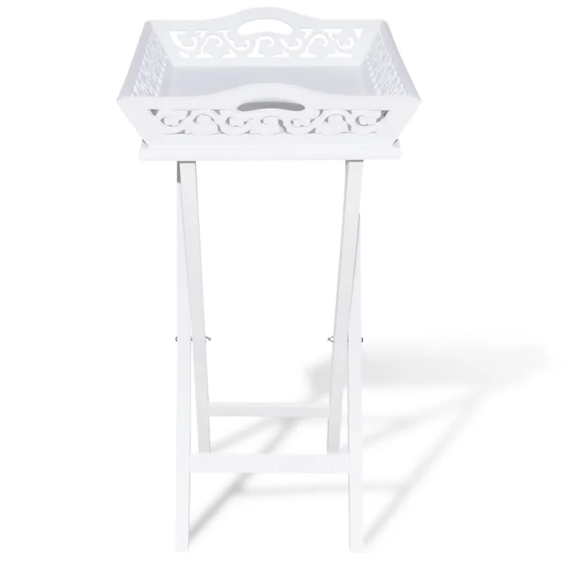 Table d'appoint pliable avec plateau en MDF + bois de pin blanc DEC032322