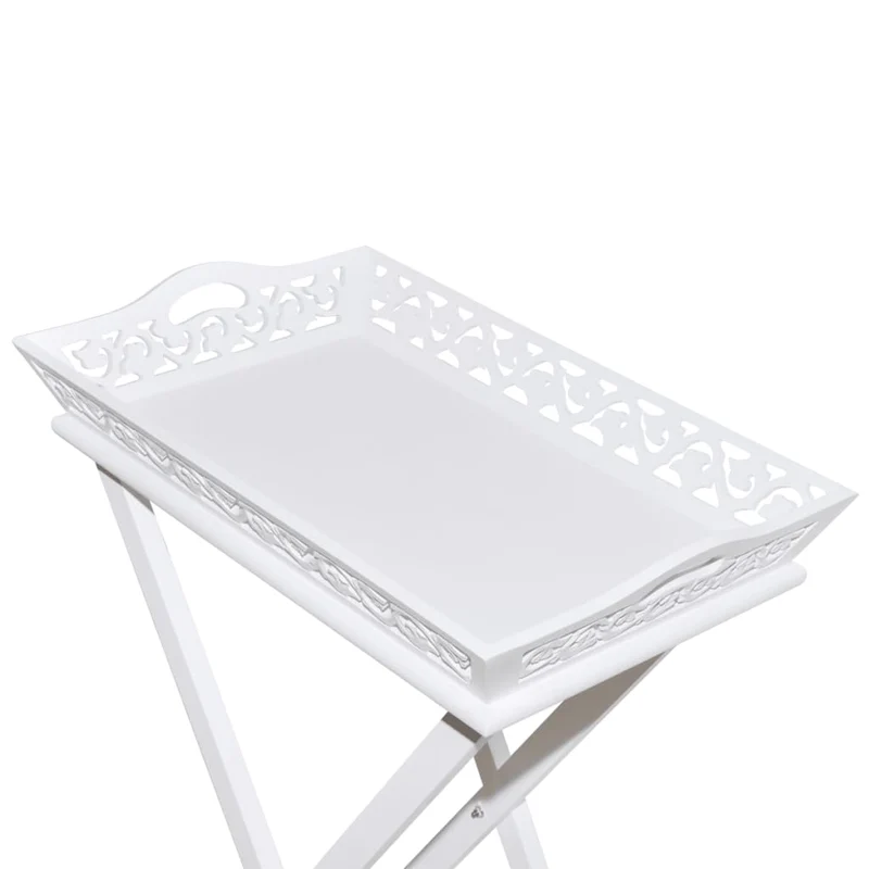 Table d'appoint pliable avec plateau en MDF + bois de pin blanc DEC032322