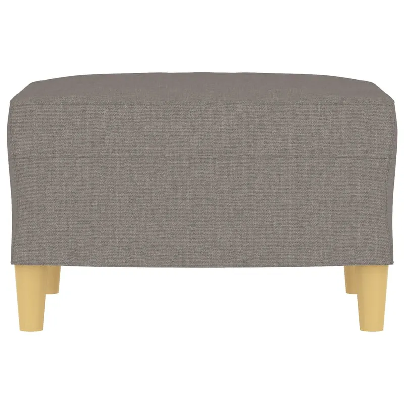 Repose-pieds tabouret 60 x 50 x 41 cm en tissu taupe DEC030630