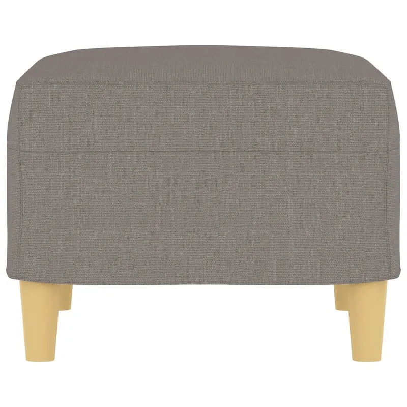 Repose-pieds tabouret 60 x 50 x 41 cm en tissu taupe DEC030630