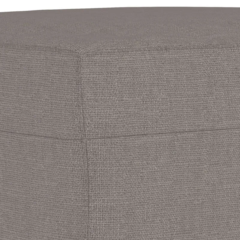 Repose-pieds tabouret 60 x 50 x 41 cm en tissu taupe DEC030630