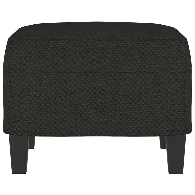 Repose-pieds tabouret 60 x 50 x 41 cm en tissu noir DEC030493