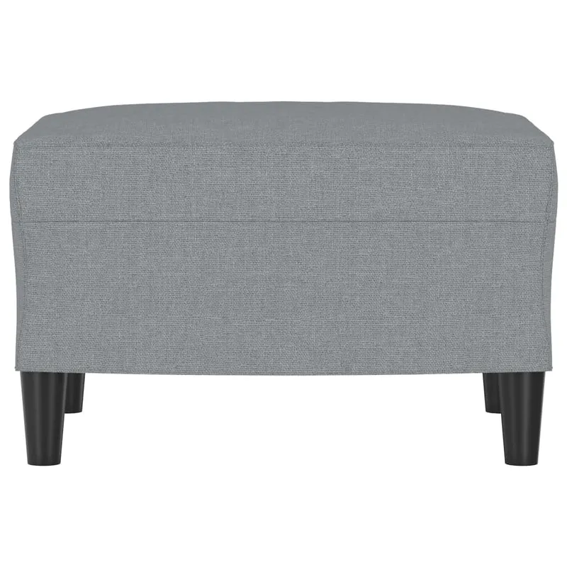 Repose-pieds tabouret 60 x 50 x 41 cm en tissu gris DEC030227