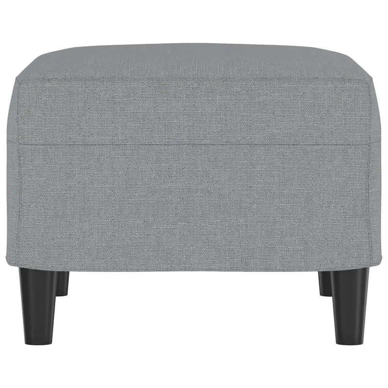 Repose-pieds tabouret 60 x 50 x 41 cm en tissu gris DEC030227