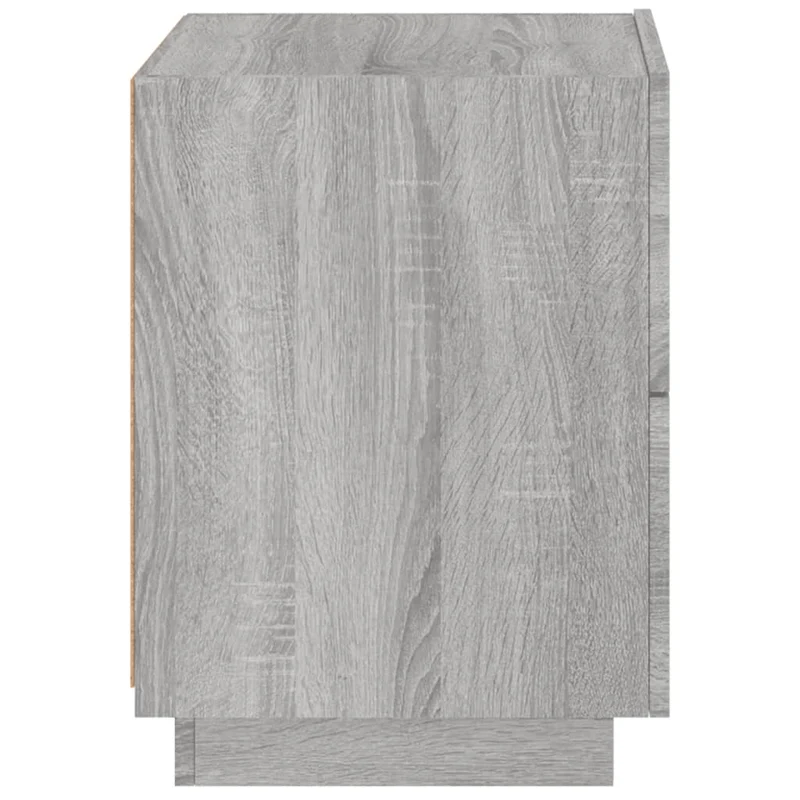 Table de chevet avec tiroir et LED 45 x 40 x 55 cm en bois d'ingénierie gris DEC032806